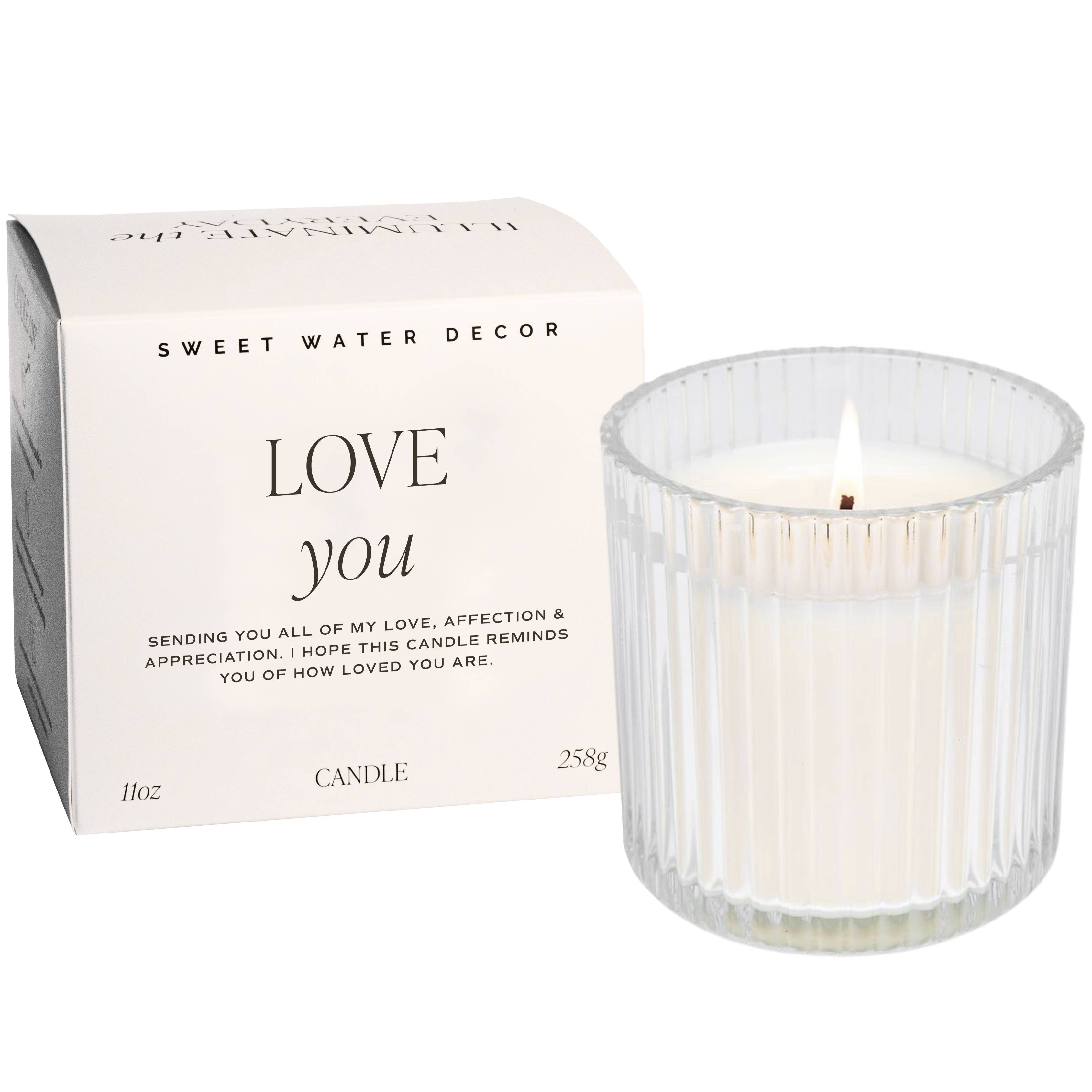 Love You Fluted Soy Candle