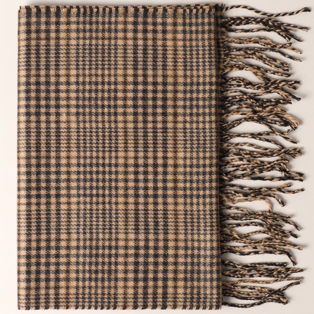 Cashmere Feel Plaid Pattern Scarf