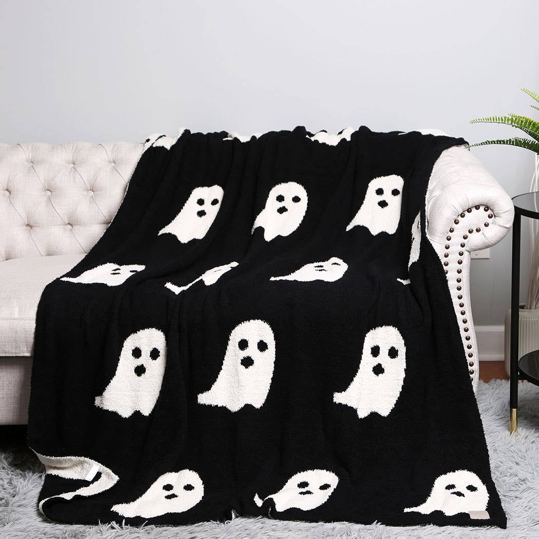 Ghost Patterned Throw Blanket