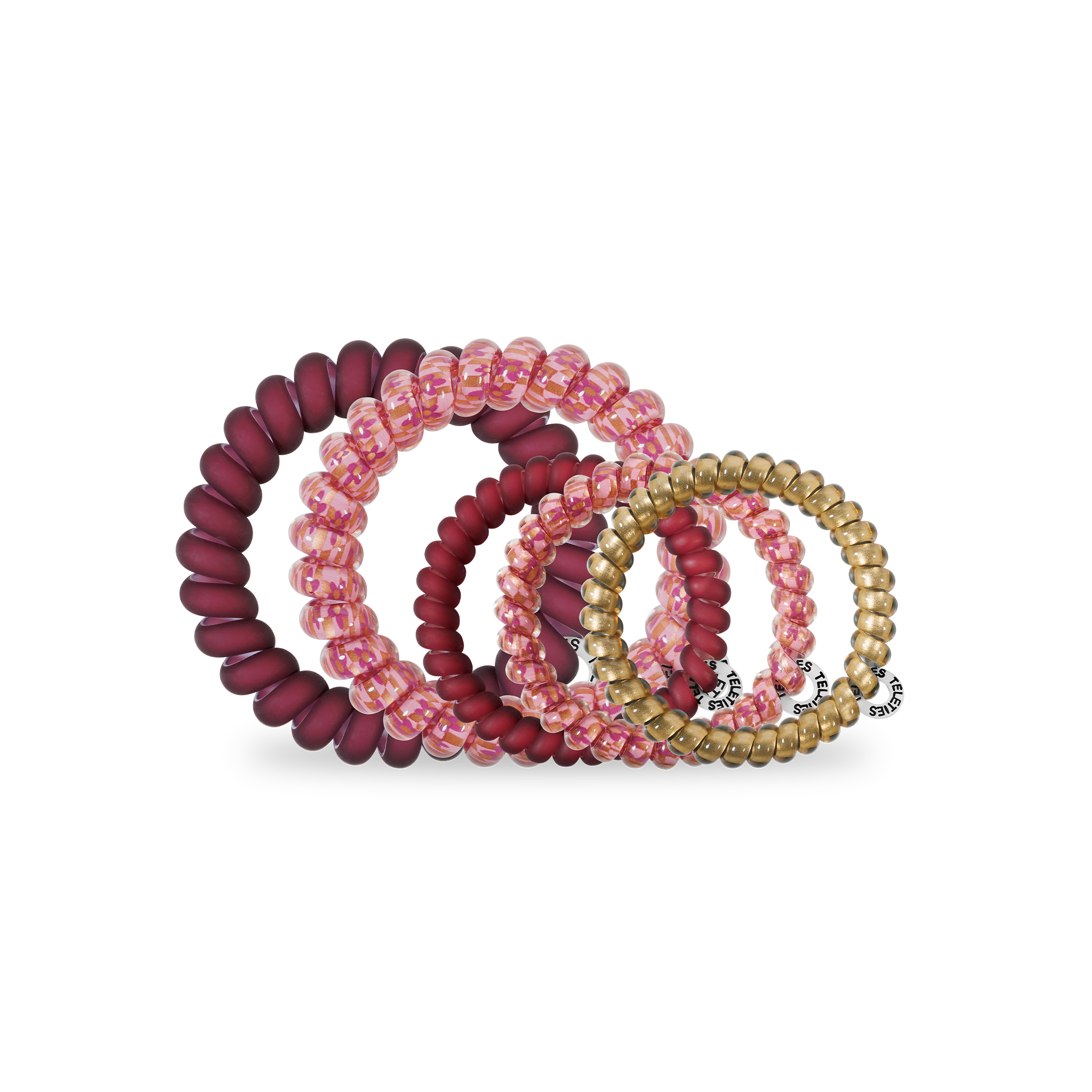 Spiral Hair Coils | Mixed Pack | Burgundy Bliss Hair Ties