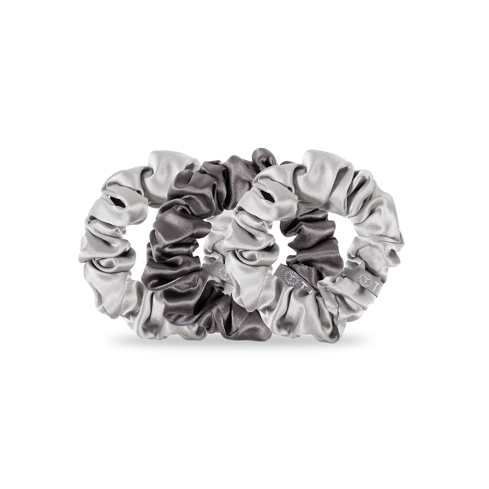 Silk Hair Scrunchie | Large | Silver Flames