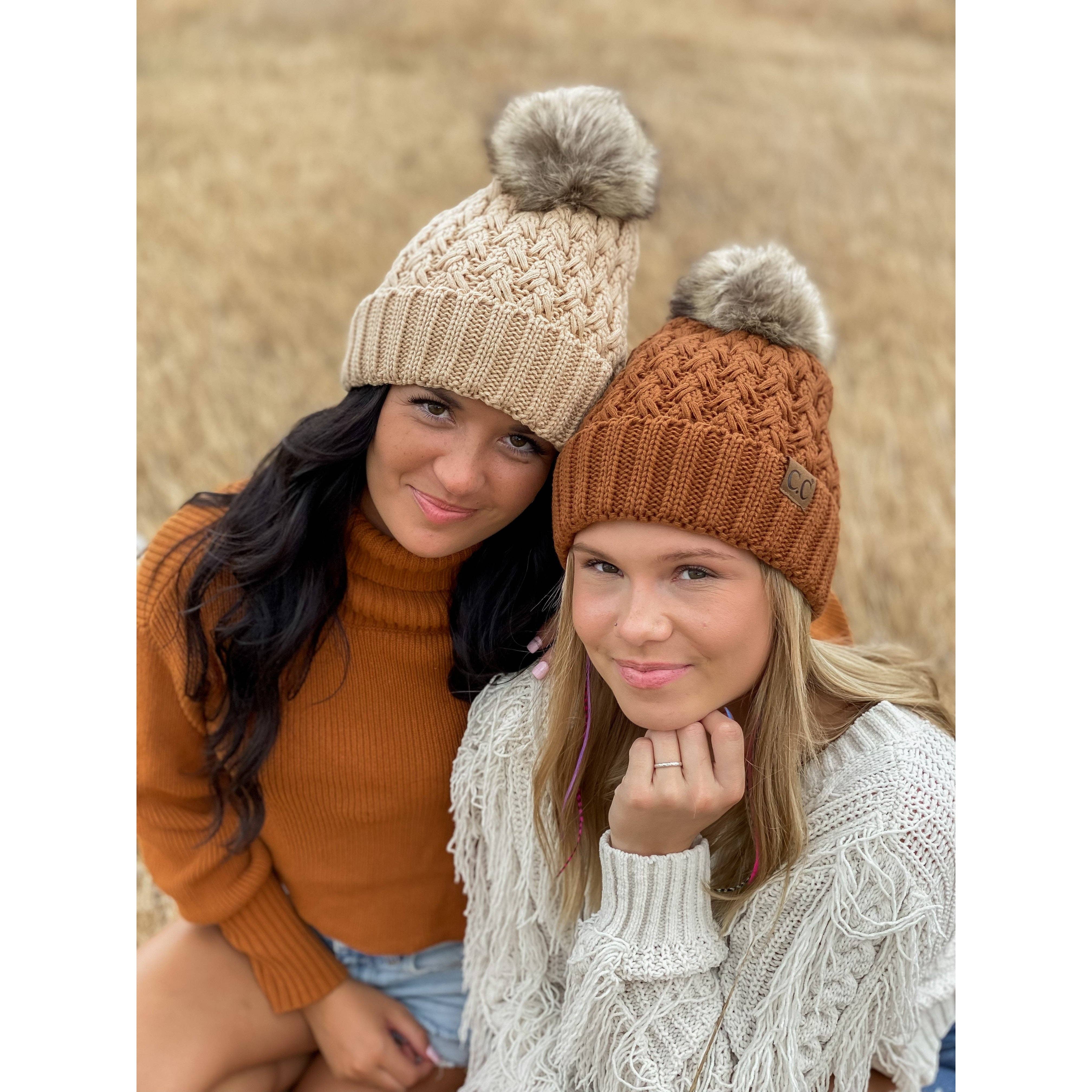 Stitch Fur Pom CC Beanie