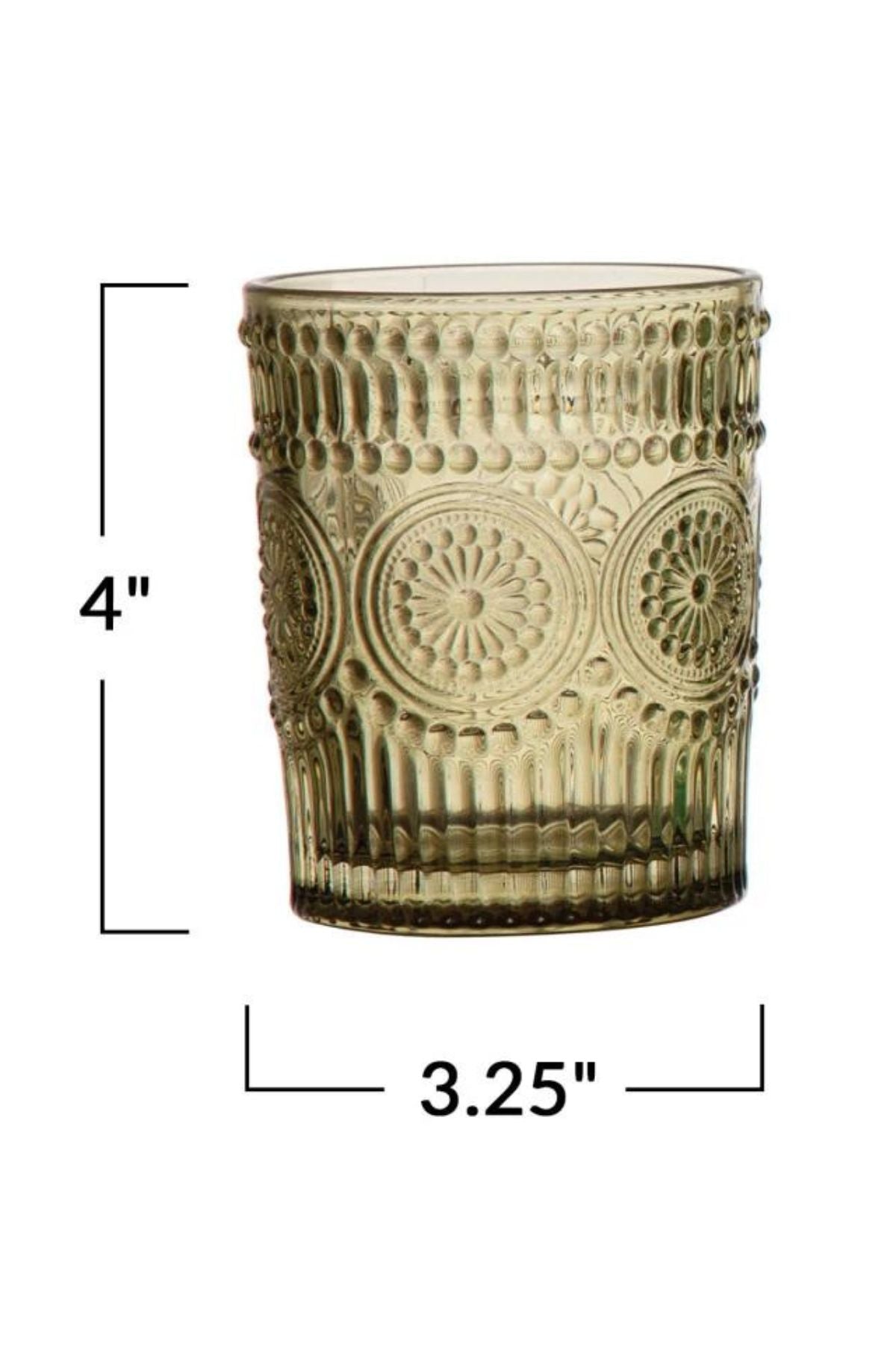 Embossed Drinking Glass