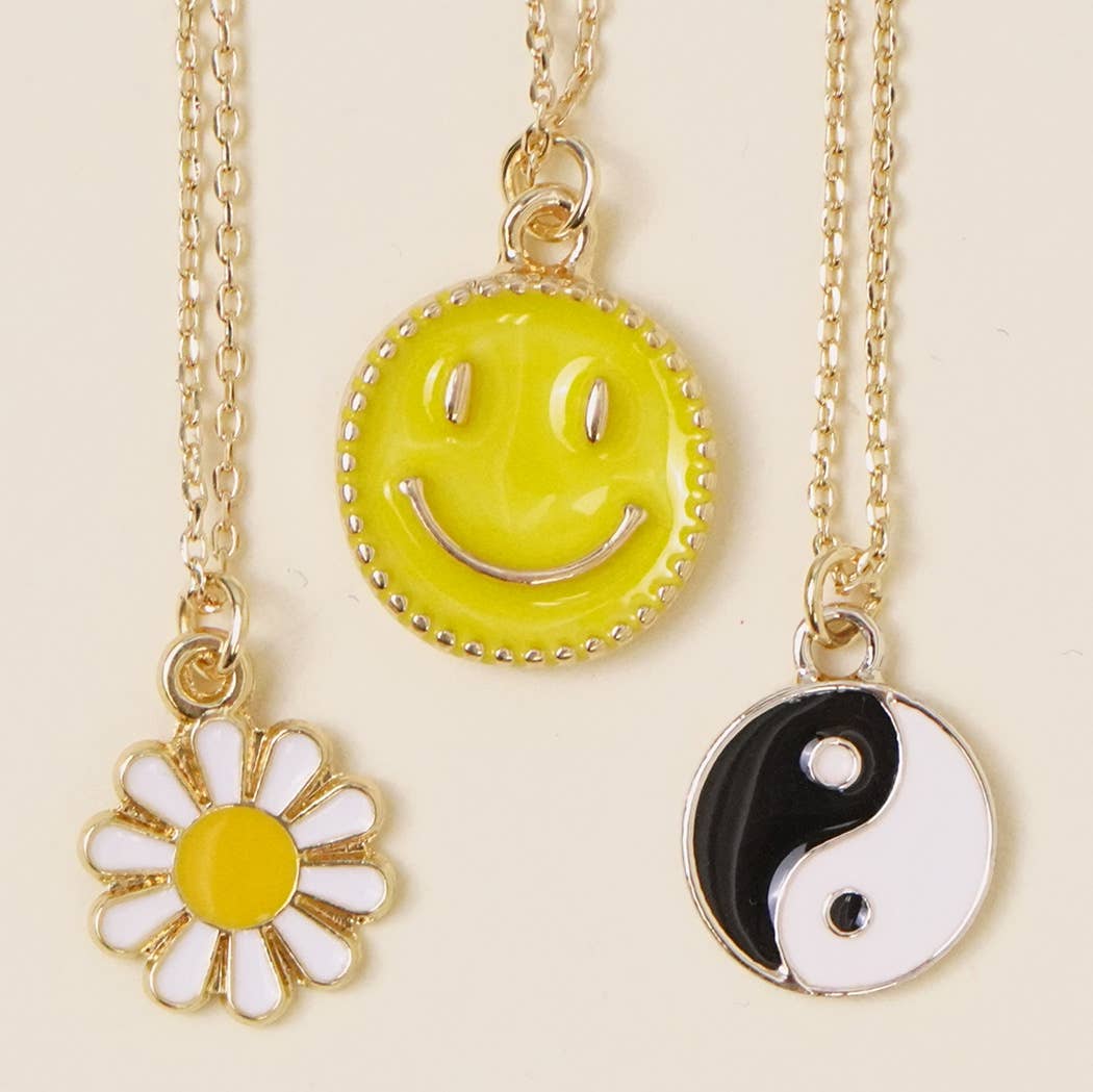 Yin Yang, Daisy, Smile Necklaces