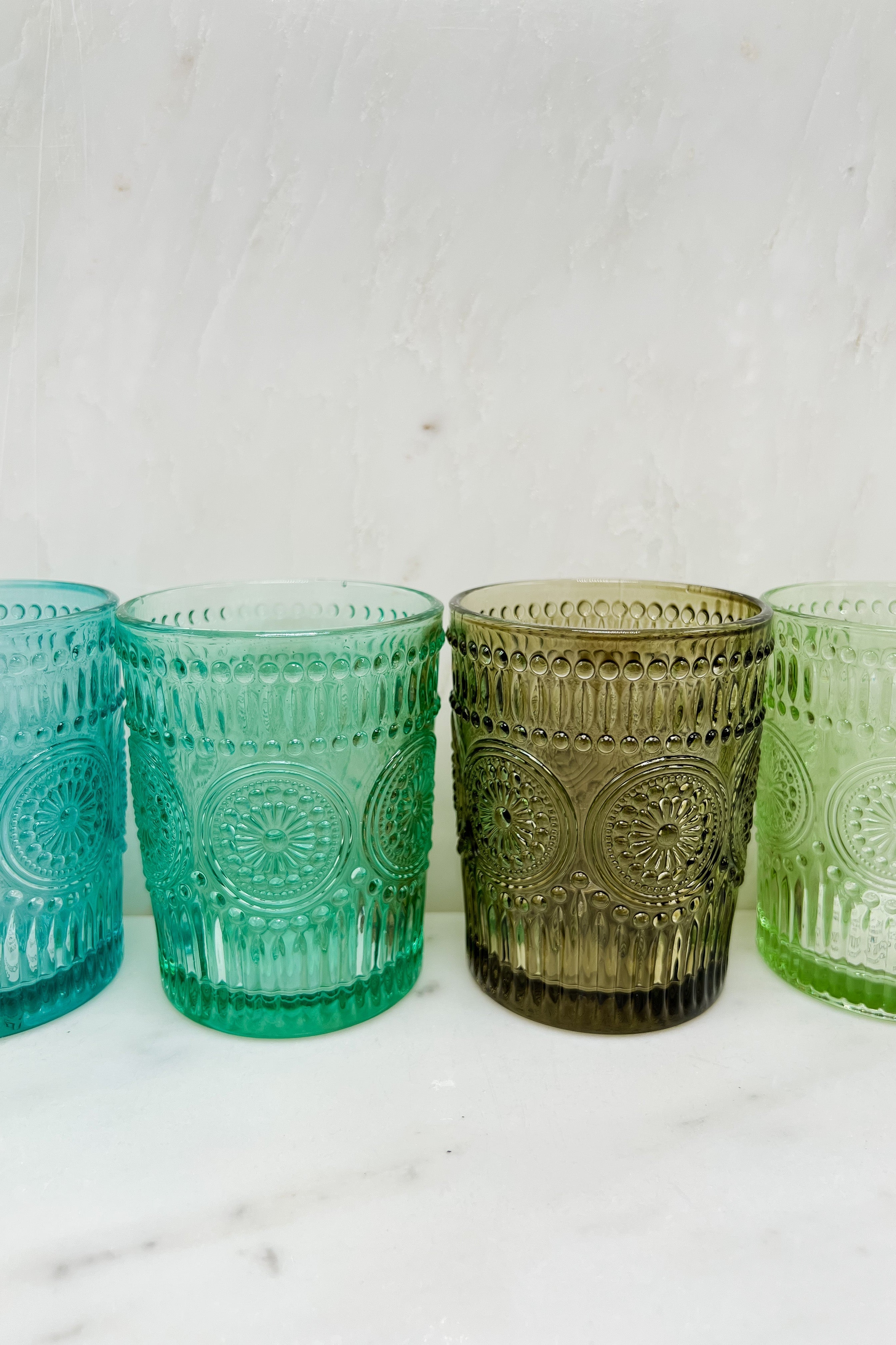 Embossed Drinking Glass