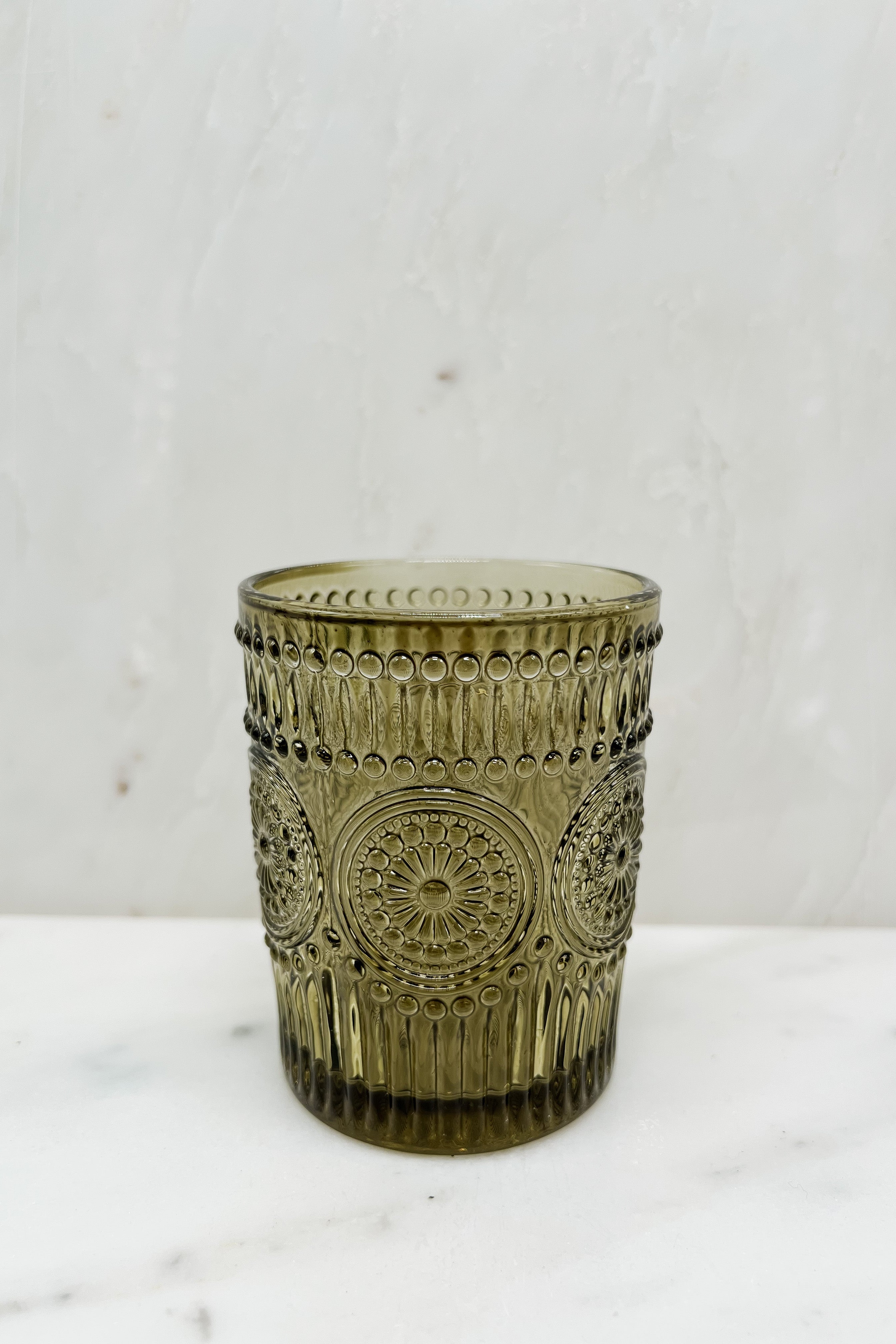 Embossed Drinking Glass